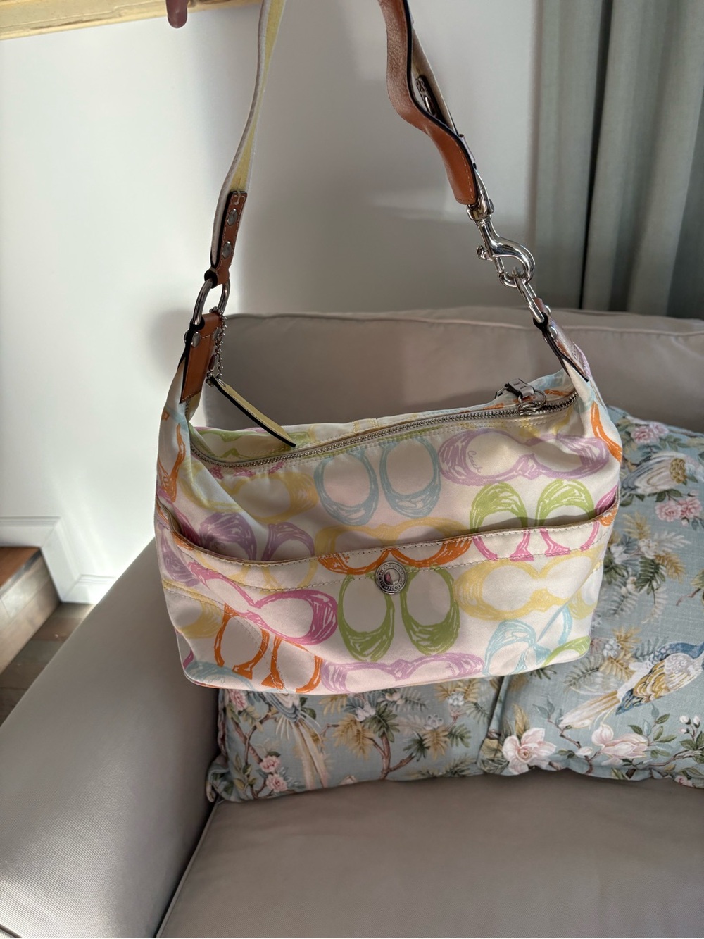 Multicolor Patterned Shoulder Bag